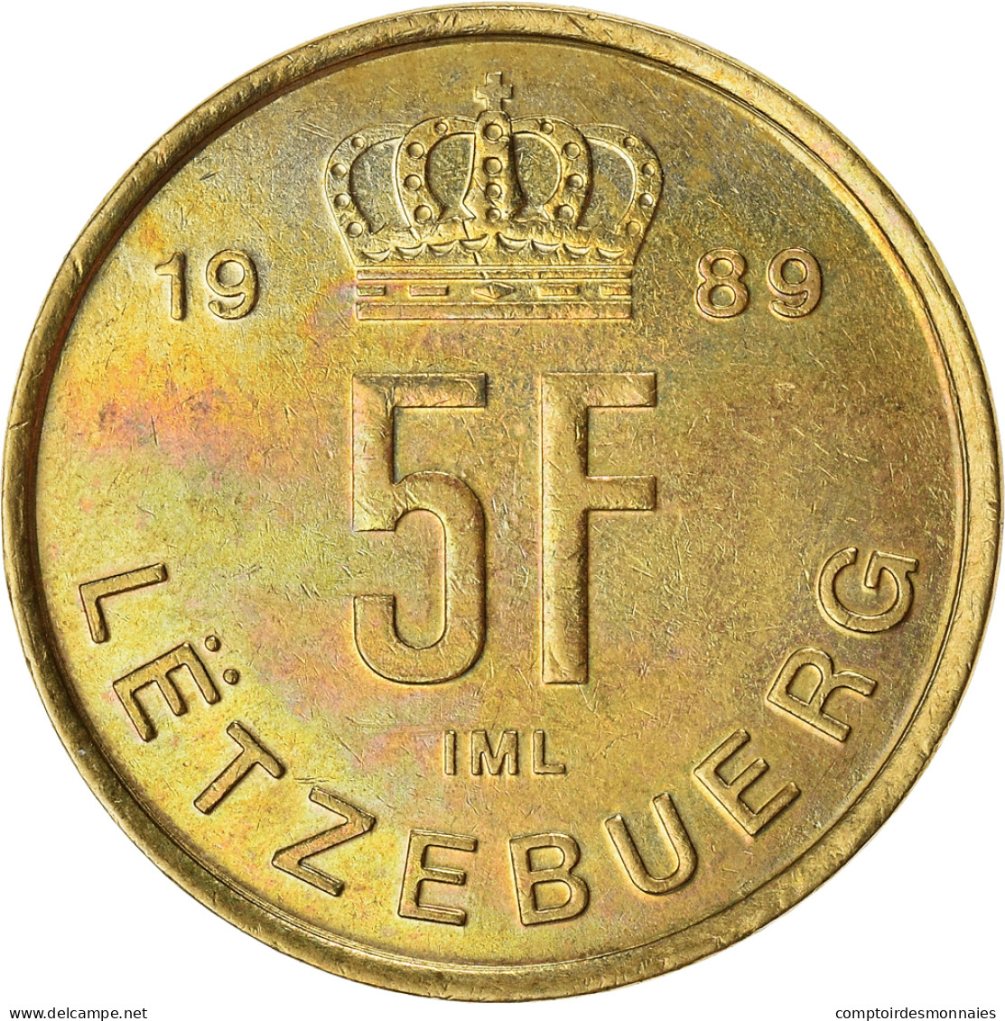 Monnaie, Luxembourg, 5 Francs, 1989 - Luxemburg
