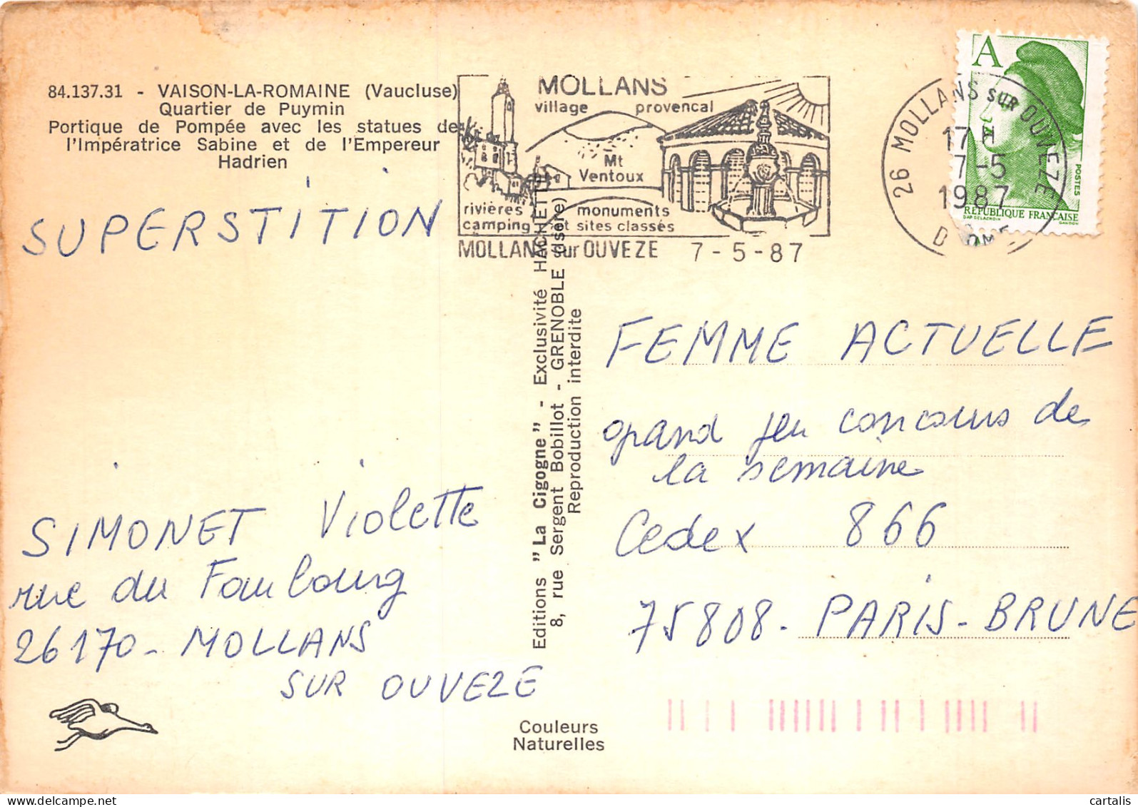 84-VAISON LA ROMAINE-N°C4119-C/0371 - Vaison La Romaine