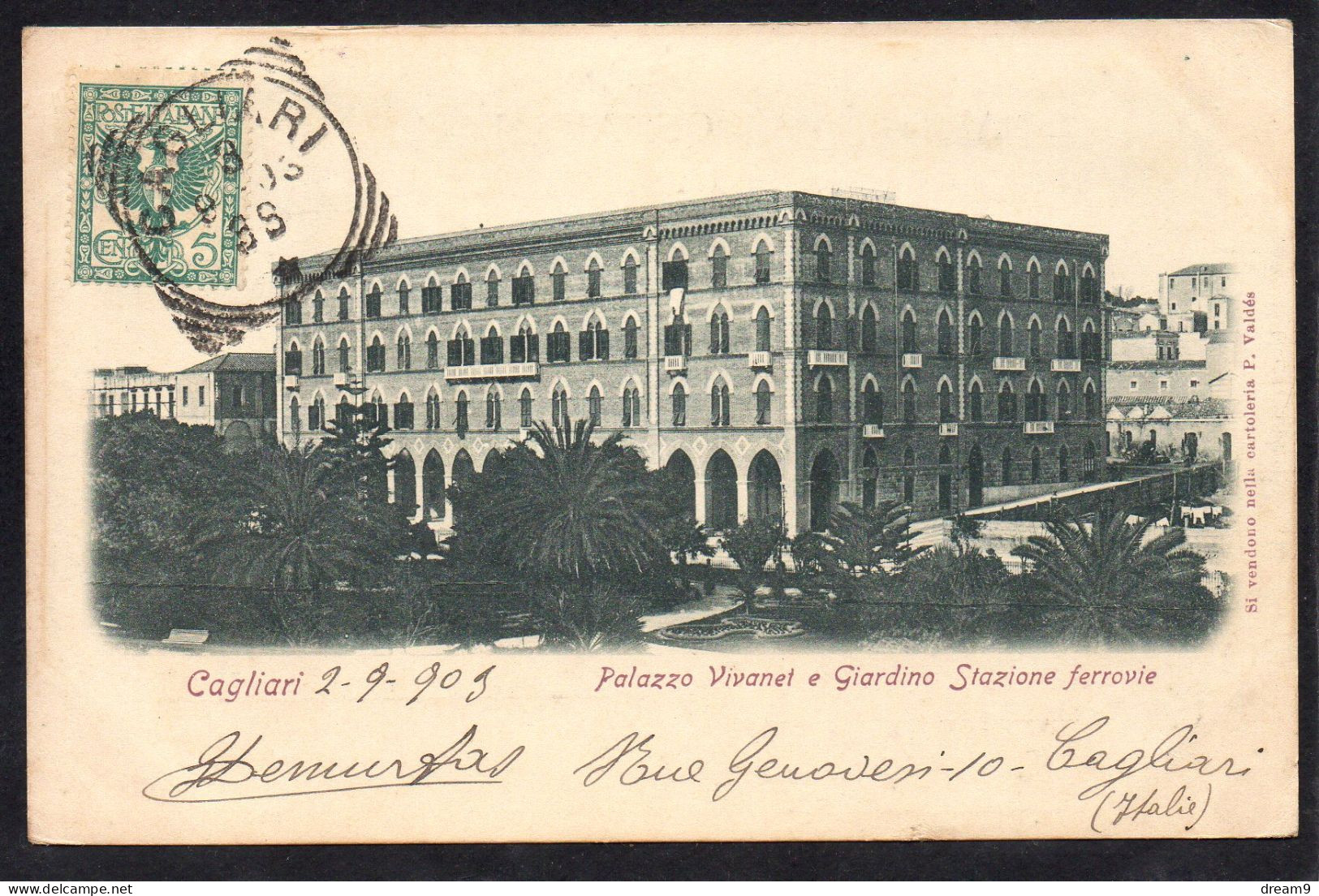 ITALIE - SARDEGNA - CAGLIARI - Palazzo Vivanet E Giardino Stazione Ferrovie - Cagliari