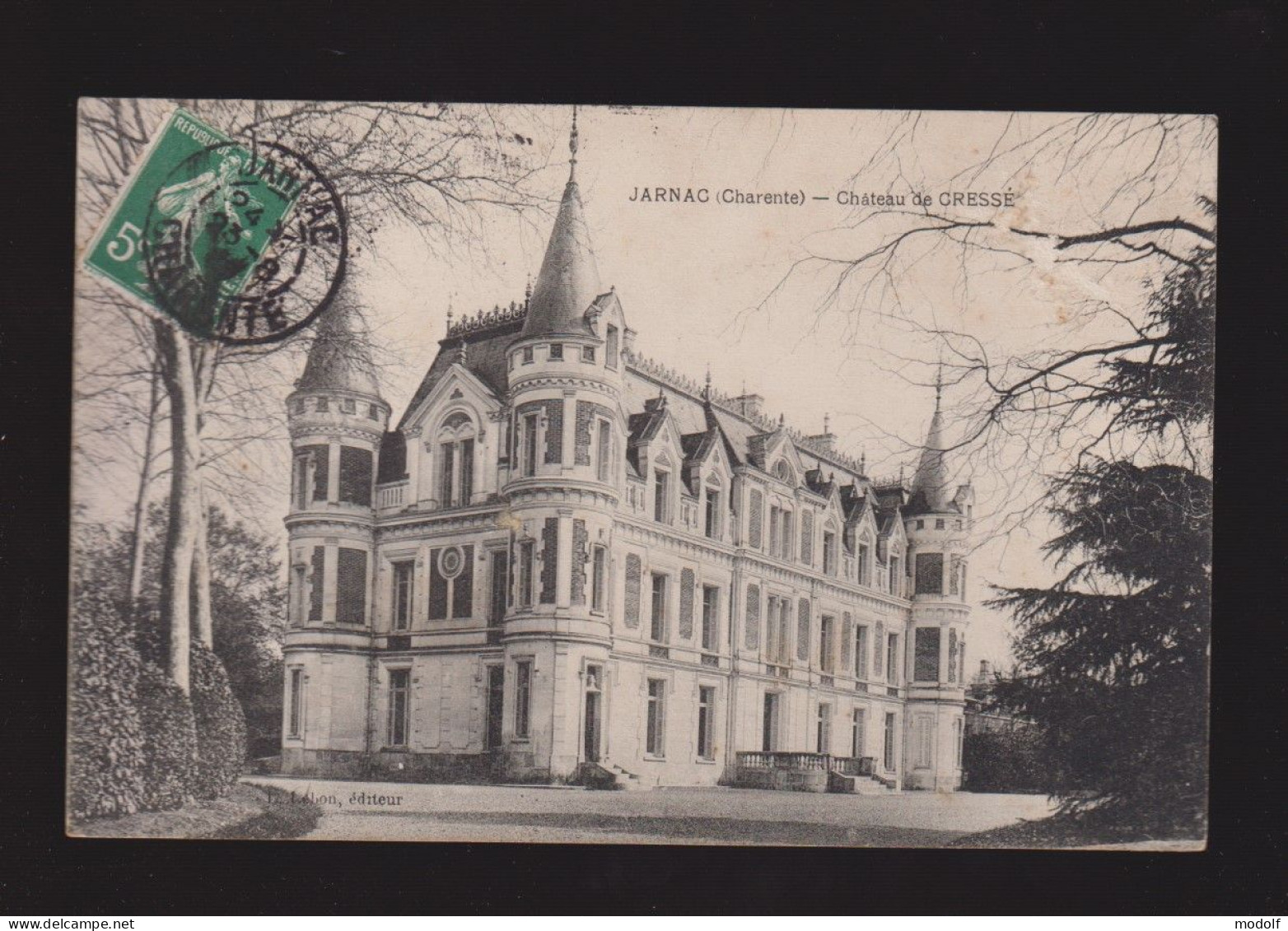 CPA - 16 - Jarnac - Château De Cressé - Circulée En 1908 - Jarnac