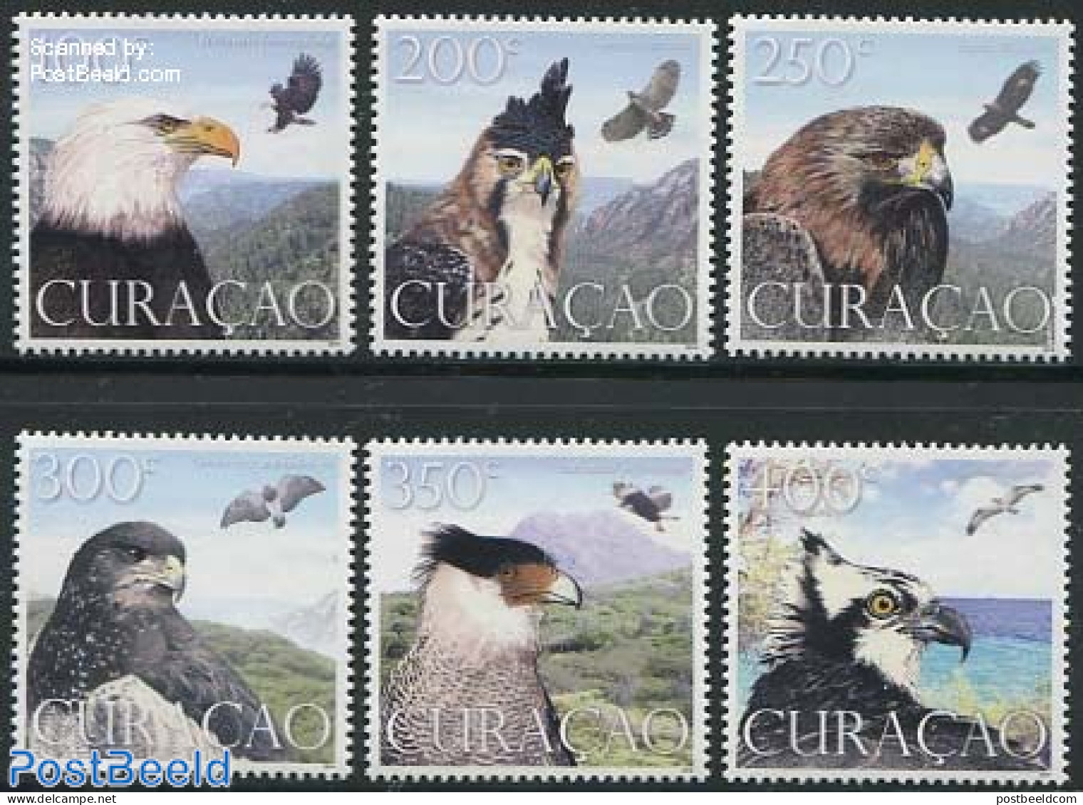 Curaçao 2014 Eagles 6v, Mint NH, Nature - Birds - Birds Of Prey - Curaçao, Antilles Neérlandaises, Aruba
