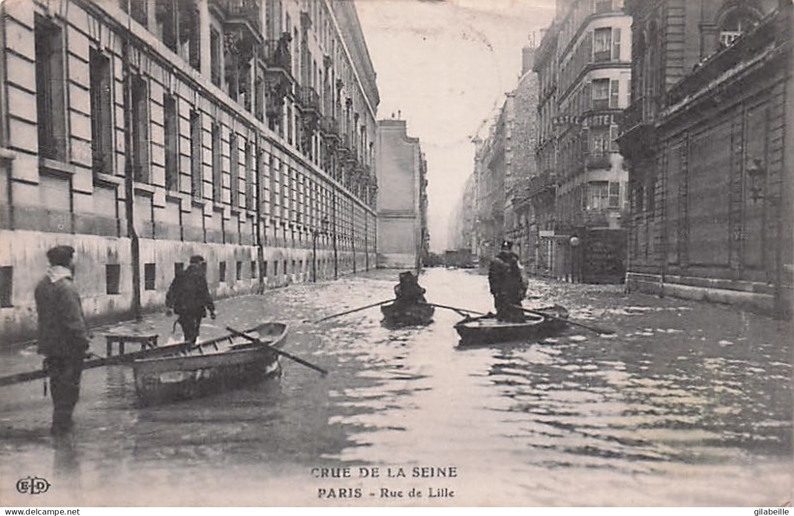 PARIS - Inondations De Janvier 1910 - Rue De Lille - Inondations De 1910