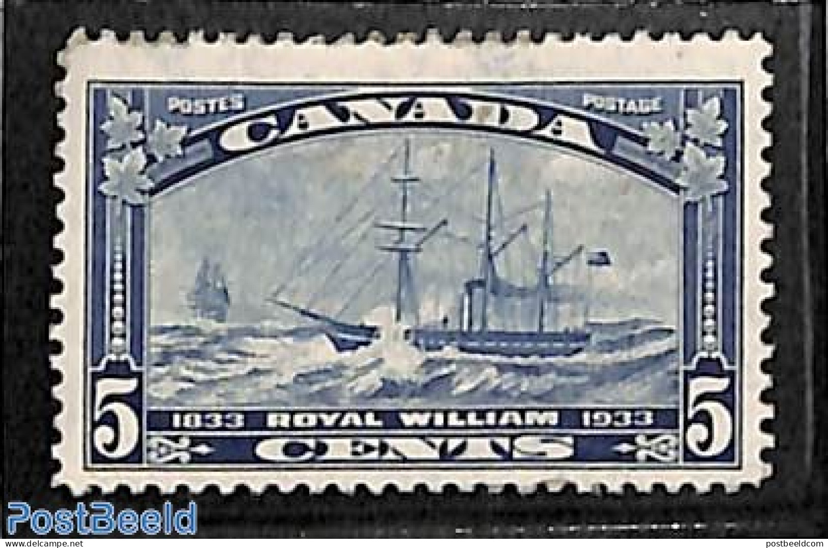 Canada 1933 Royal William 1v, Unused (hinged), Transport - Ships And Boats - Ongebruikt