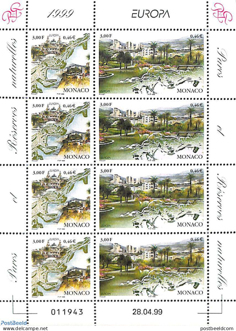 Monaco 1999 Europa M/s, Mint NH, History - Europa (cept) - Unused Stamps
