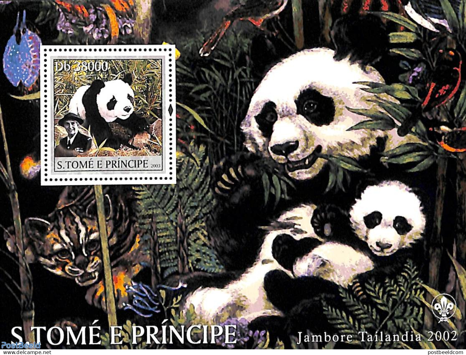 Sao Tome/Principe 2003 Panda S/s, Mint NH, Nature - Pandas - Sao Tome En Principe