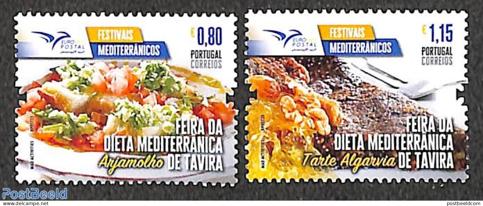 Portugal 2023 Mediterranian Festivals 2v, Mint NH, Health - Various - Food & Drink - Folklore - Unused Stamps