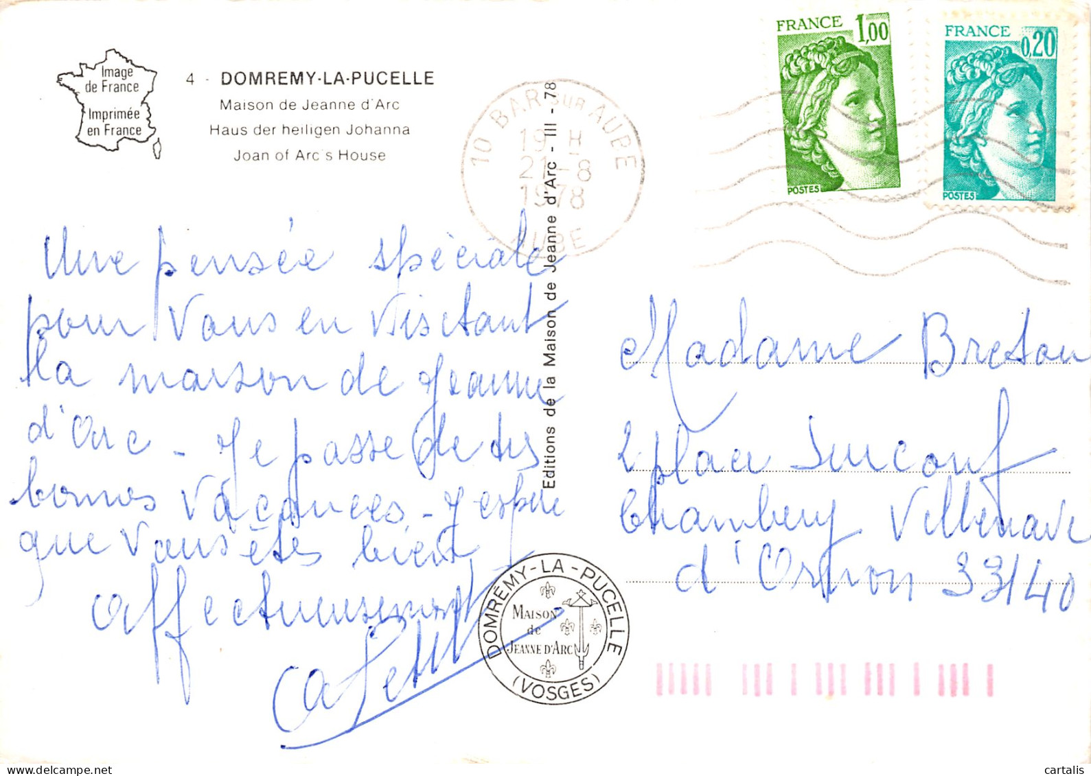 88-DOMREMY LA PUCELLE-N°C4122-B/0245 - Domremy La Pucelle