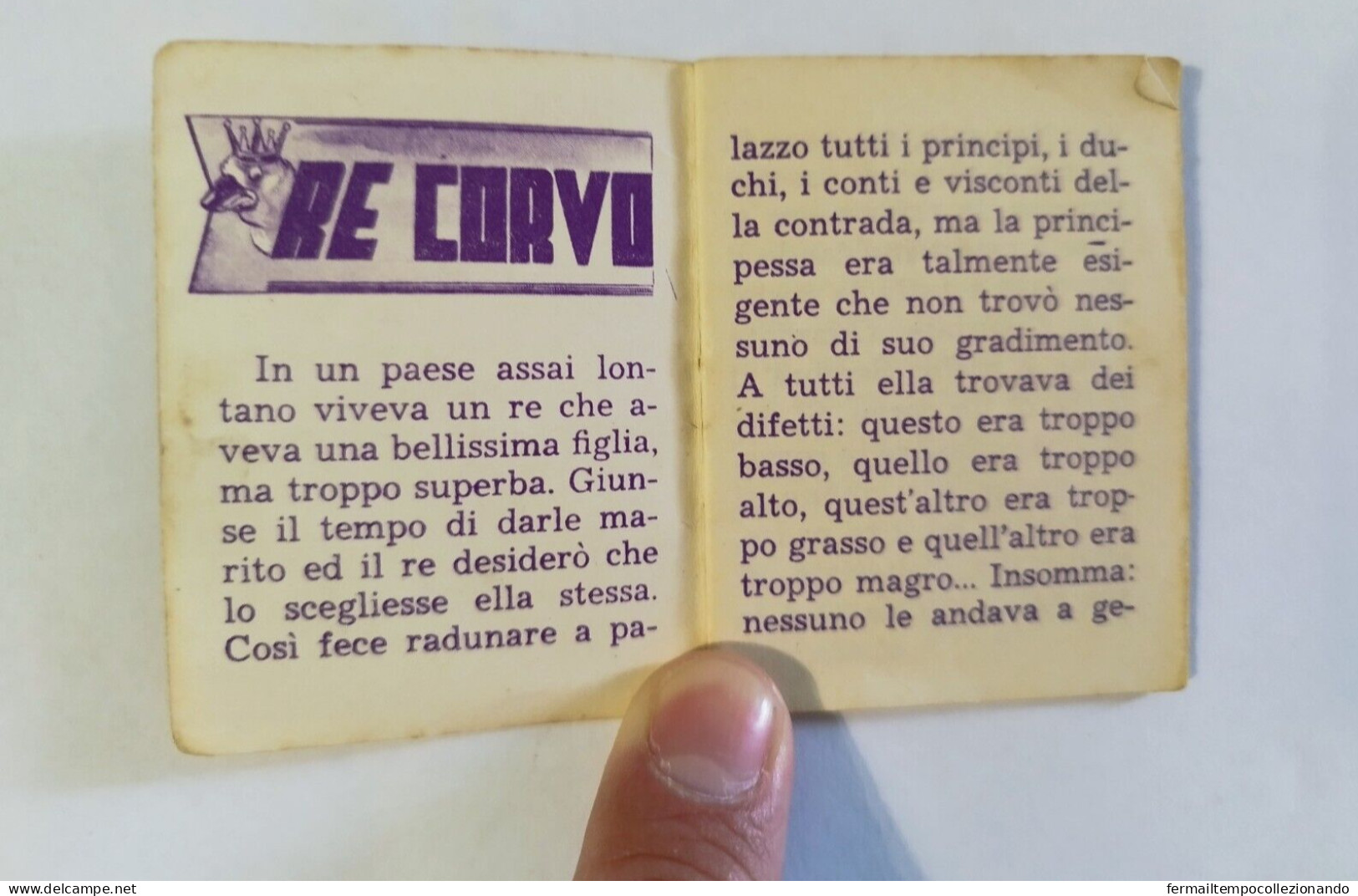 Bq64  Libretto Minifiabe Tascabili Il Re Gorvo Ed Vecchi 1952 N56 - Non Classés