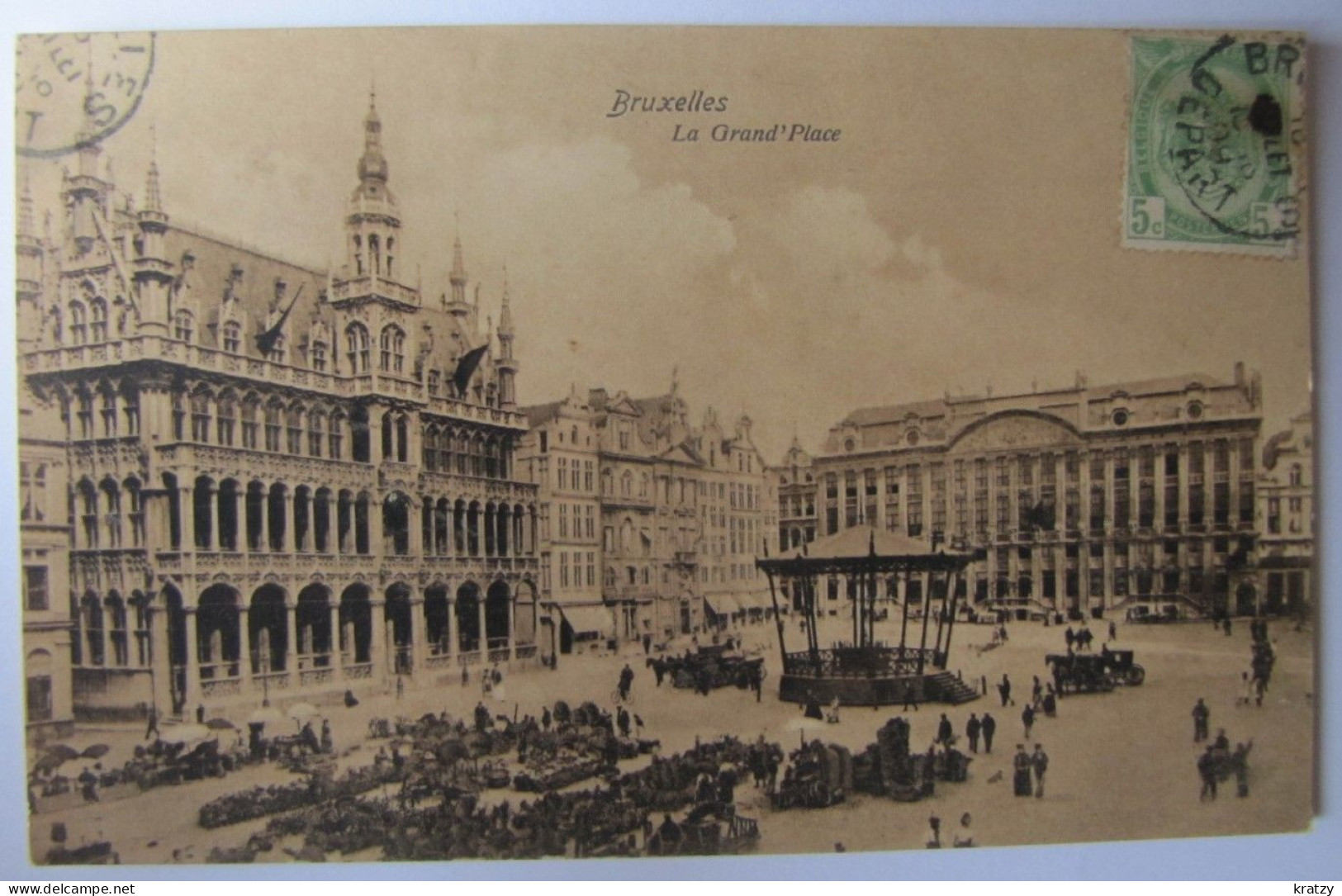 BELGIQUE - BRUXELLES - La Grand'Place - 1909 - Piazze