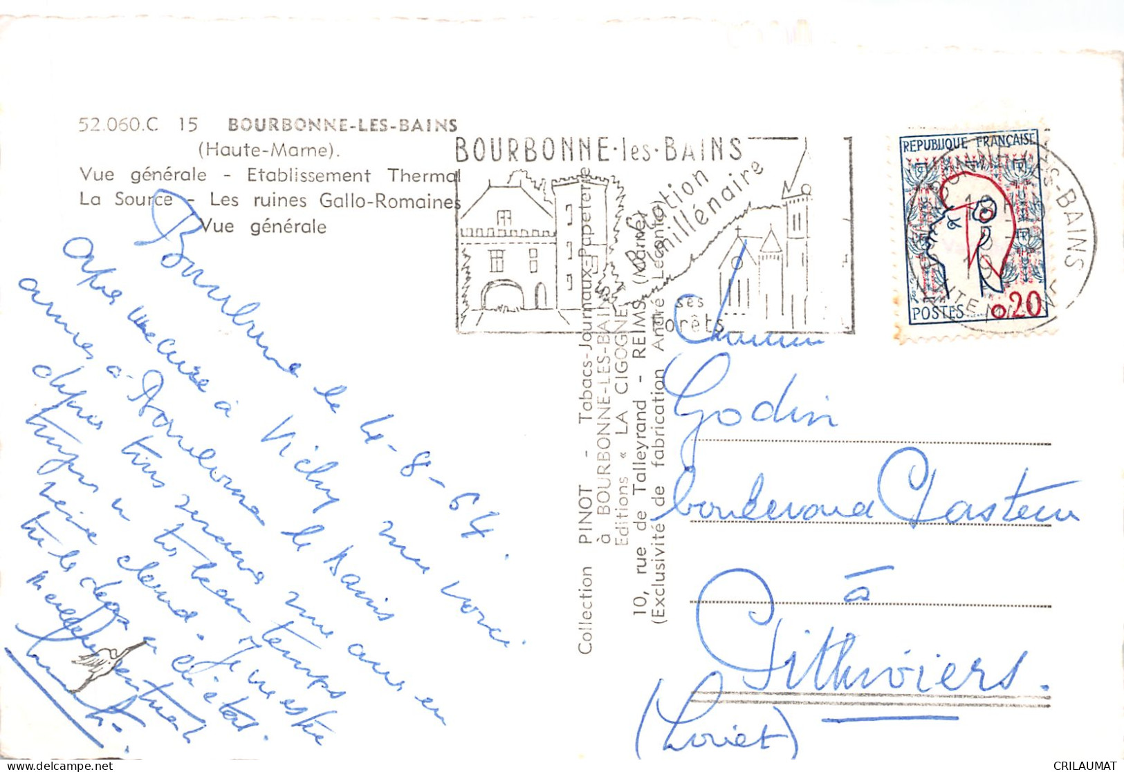 52-BOURBONNE LES BAINS-N°LP5128-D/0027 - Bourbonne Les Bains