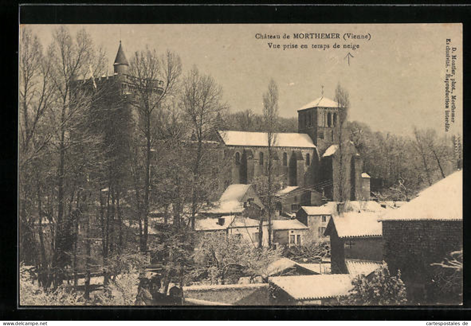 CPA Morthemer, Le Chateau, Vue Prise En Temps De Neige  - Sonstige & Ohne Zuordnung