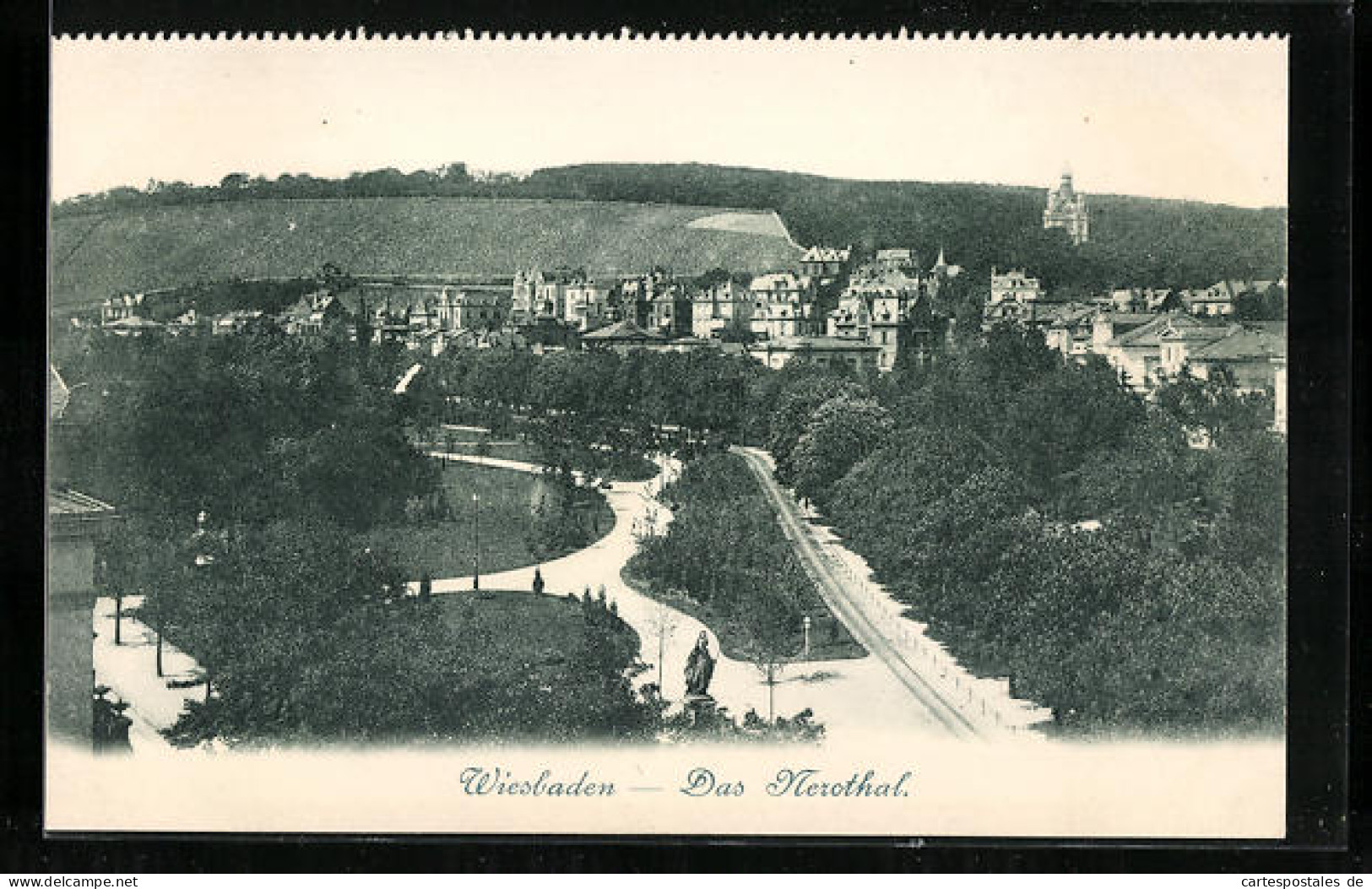 AK Wiesbaden, Das Nerothal  - Wiesbaden
