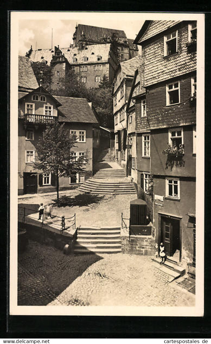 AK Marburg, Blick Auf Die Schlosstreppe  - Marburg