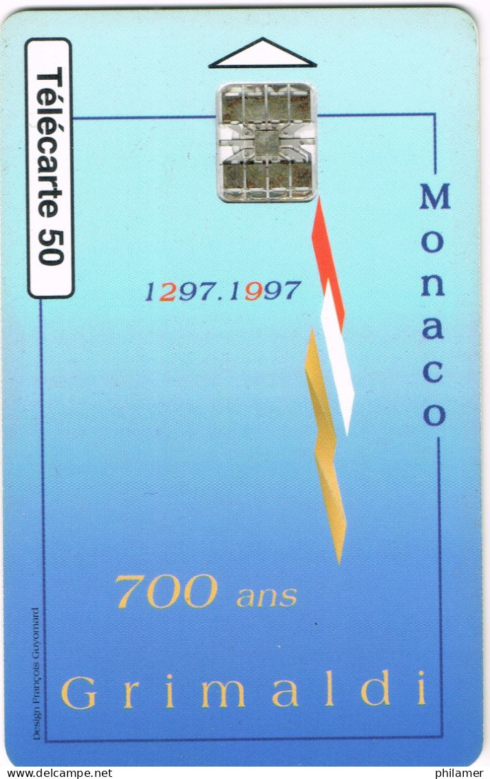MONACO France French Telecarte Phonecard MF43 700 Ans Des Grimaldi Drapeau Flag Principaute Monte Carlo UT BE - Monace