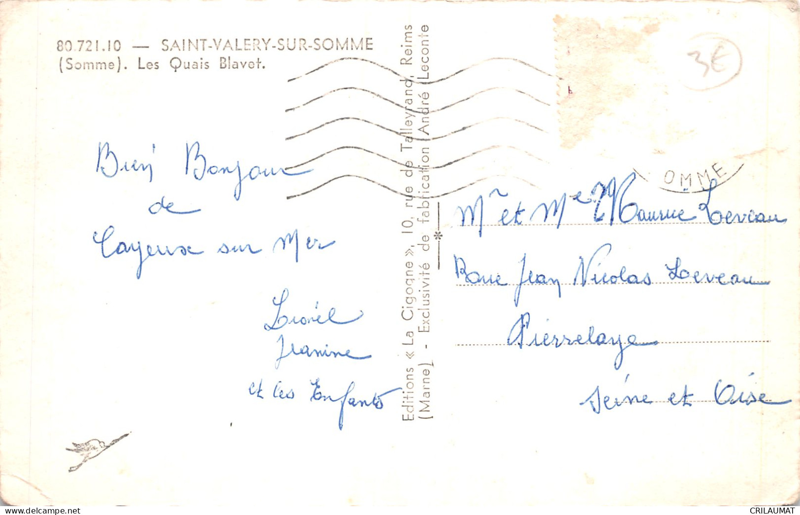 80-SAINT VALERY SUR SOMME-N°LP5129-F/0365 - Saint Valery Sur Somme