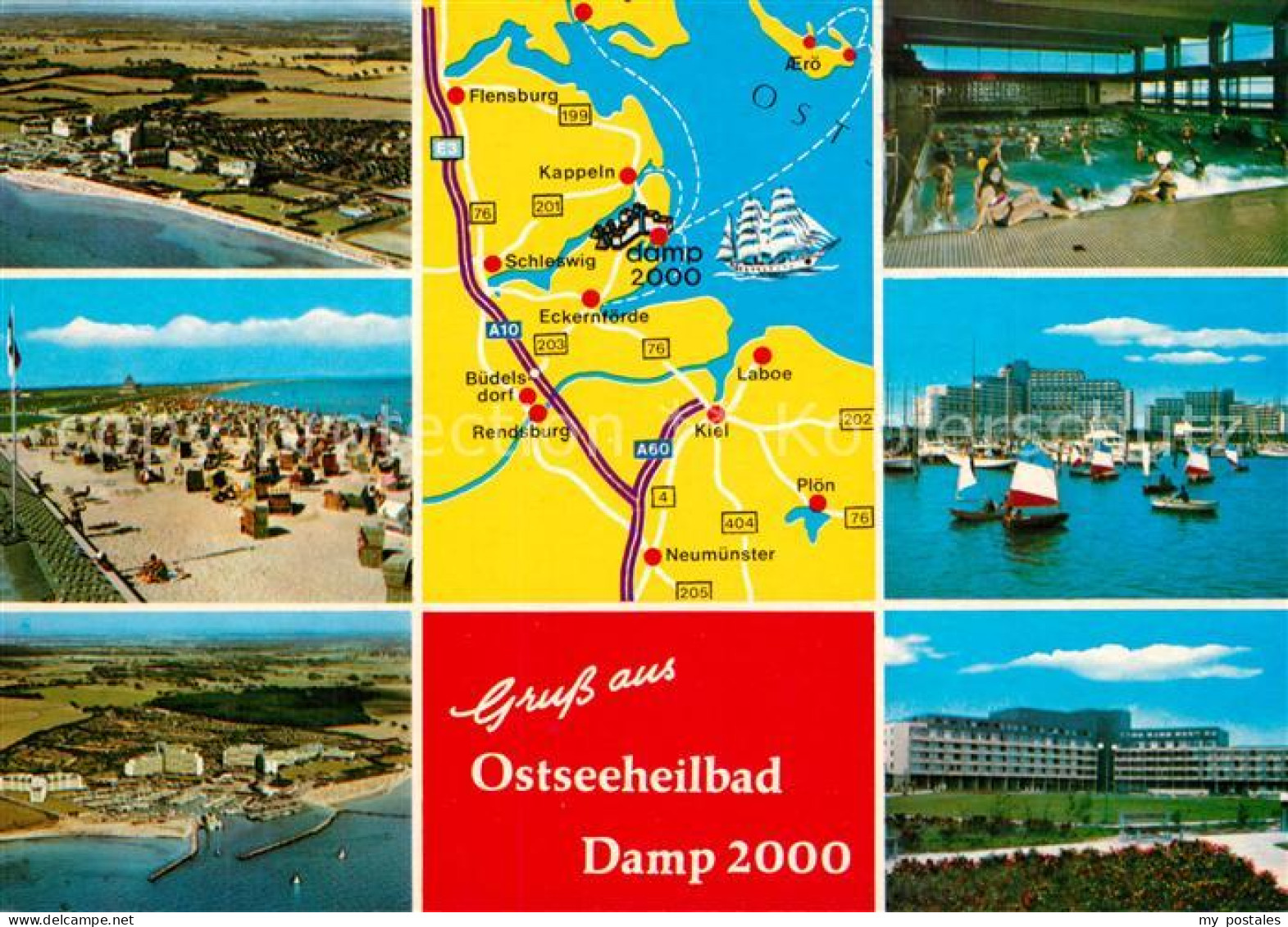 73312171 Damp Fliegeraufnahme Hafen Damp - Damp