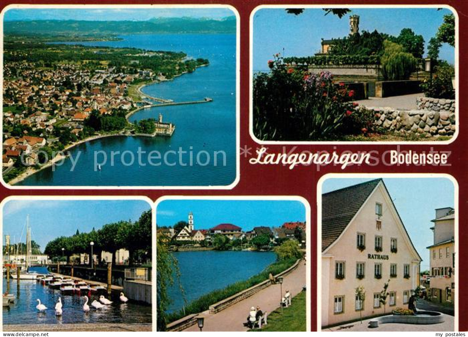 73312066 Langenargen Bodensee Rathaus Fliegeraufnahme Langenargen Bodensee - Langenargen