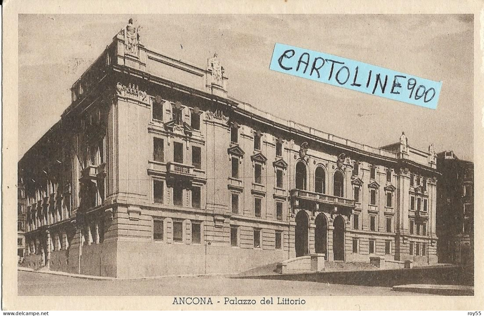 Marche-ancona Palazzo Del Littorio Differente Veduta Edificio Primi Anni 30 (f.piccolo/v.retro/targhetta Pubblicitaria) - Ancona