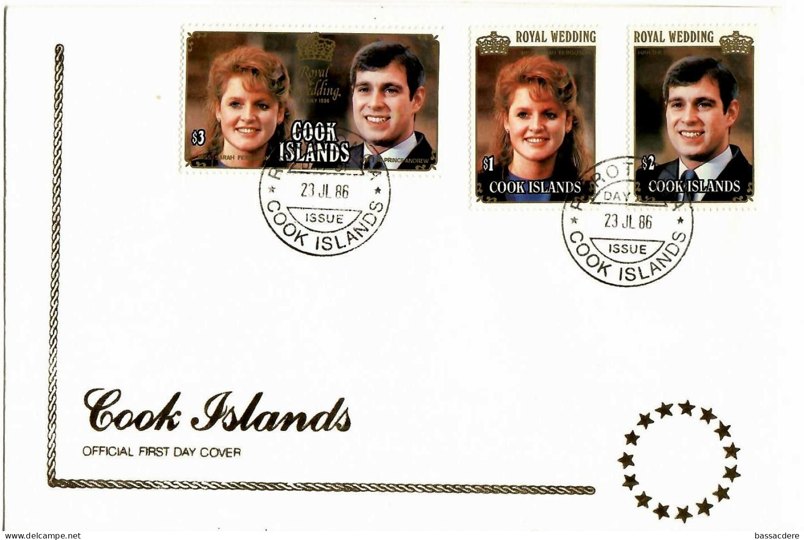 80100 -   5  Enveloppes De RAROTONGA - Cookeilanden