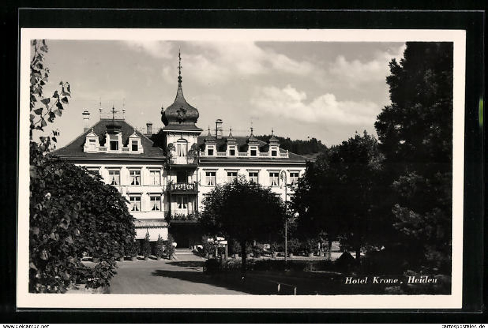 AK Heiden, Hotel Krone, Bes. P. E. Kühne  - Heiden