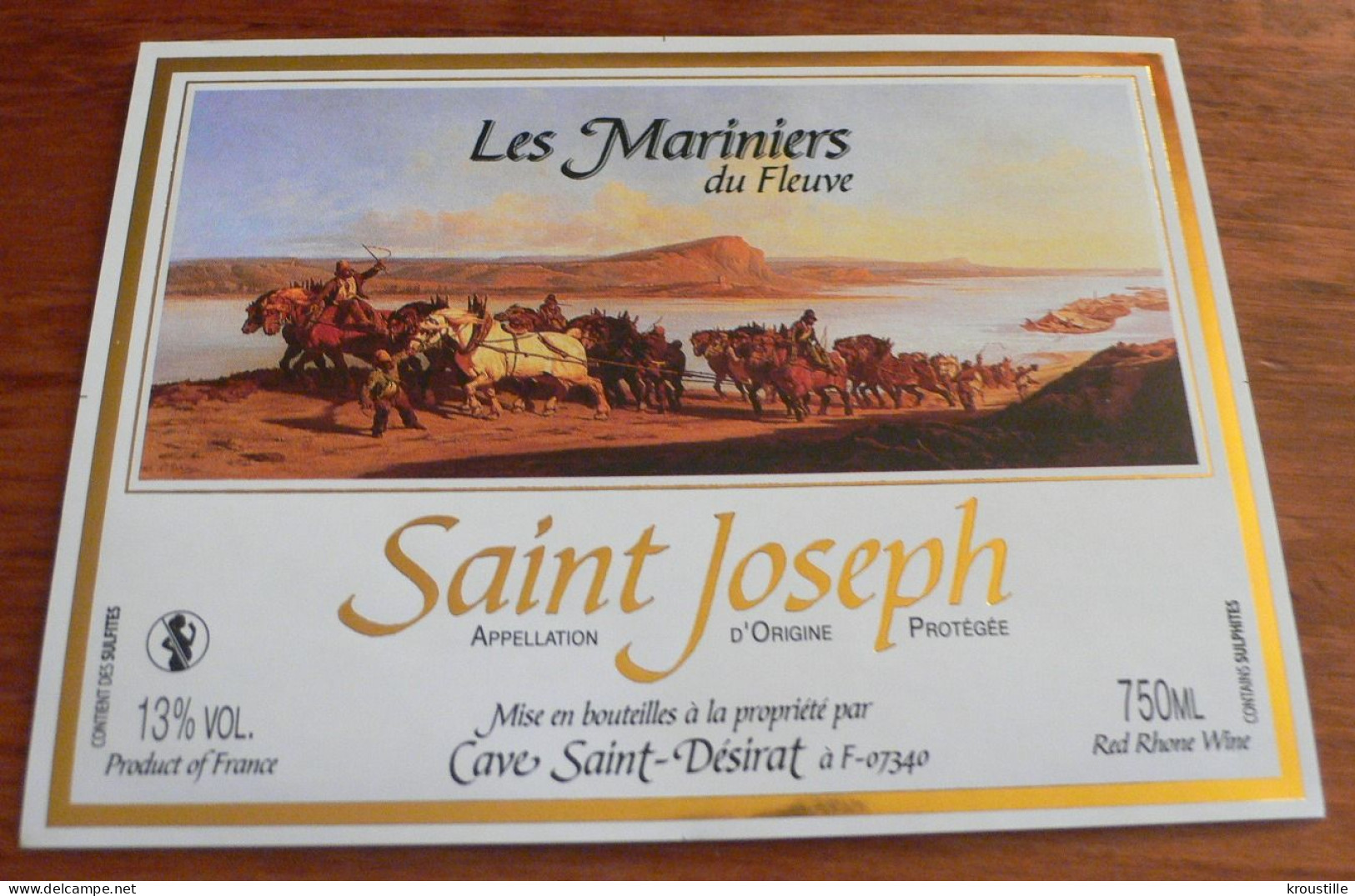 SAINT-JOSEPH LES MARINIERS DU FLEUVE - THEME CHEVAUX - ETIQUETTE NEUVE - Chevaux