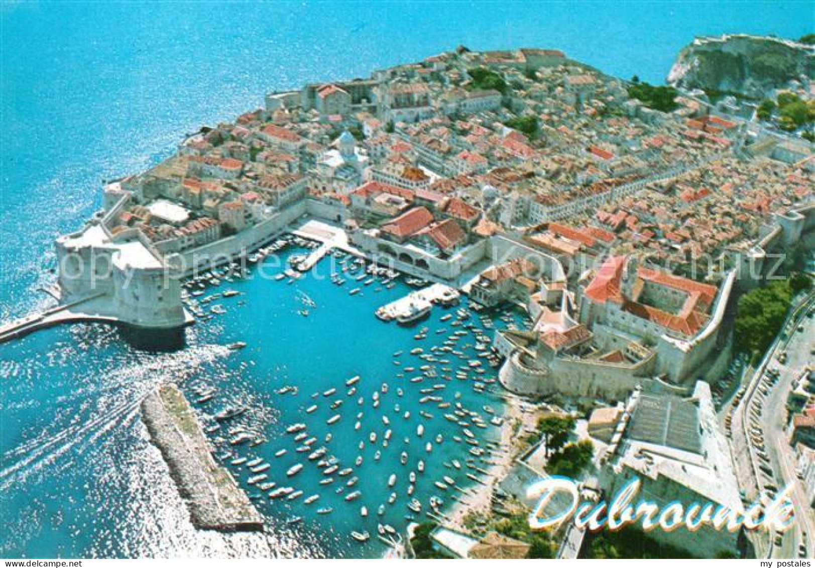 73311487 Dubrovnik Ragusa Altstadt Festung Hafen Fliegeraufnahme Dubrovnik Ragus - Croatie