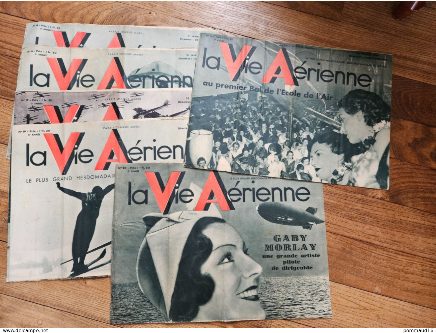 Lot De 18 Revues La Vie Aérienne 1936 : N°14, 15, 16, 17, 18, 19, 20, 21,22, 23, 24, 25, 27, 28, 54, 55, 56 Et 57 - 1900 - 1949