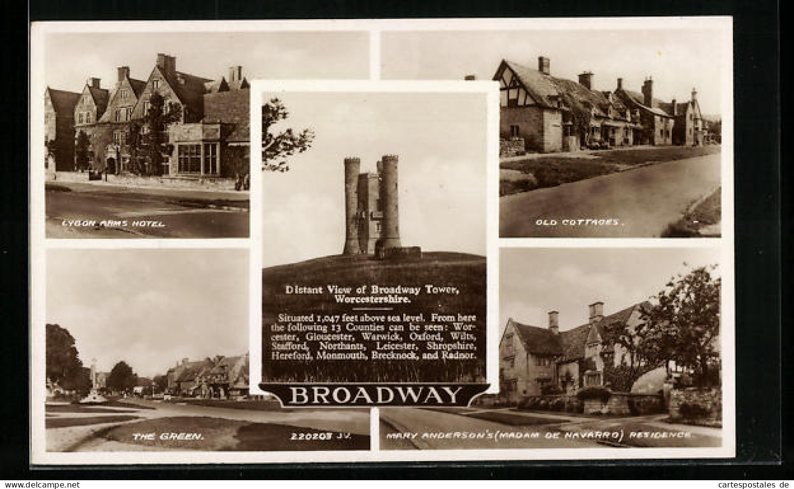 Pc Broadway, Tower, Lygon Arm's Hotel, Mary Anderson's Residence  - Sonstige & Ohne Zuordnung