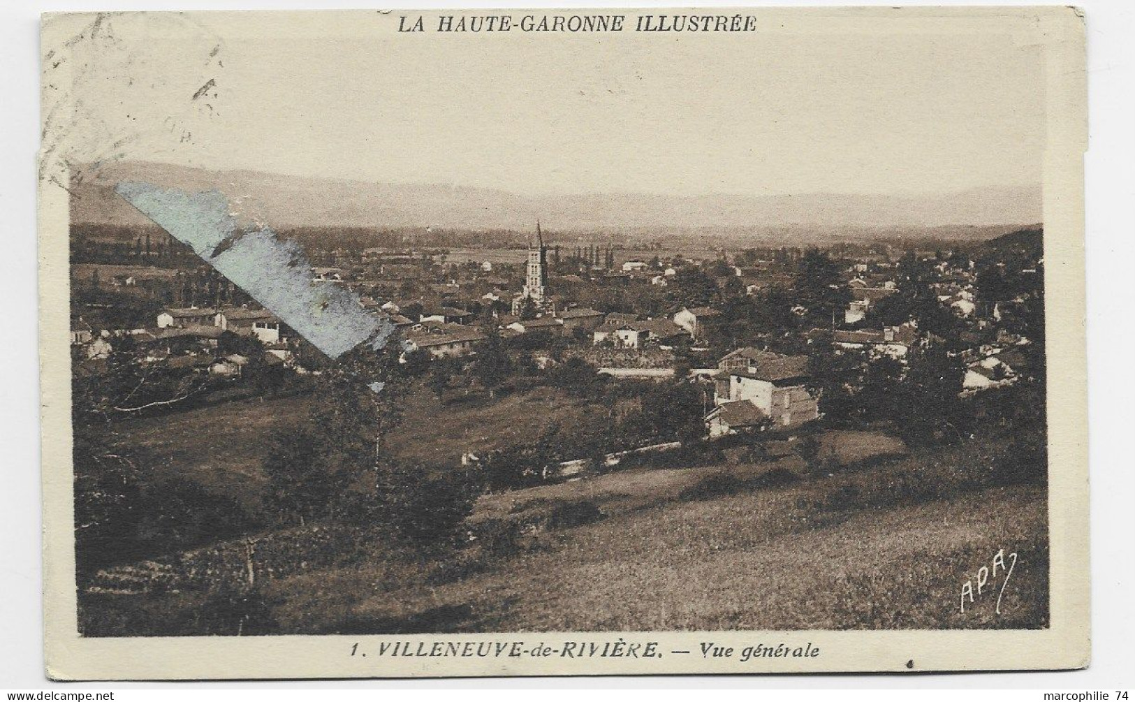 HAUTE GARONNE CARTE  VILLENEUVE DE RIVIERE OBL ST GAUDENS 31.8.1939 + 6E BATAILLON CHASSEURS DEESSE ASSISE - Guerre De 1939-45