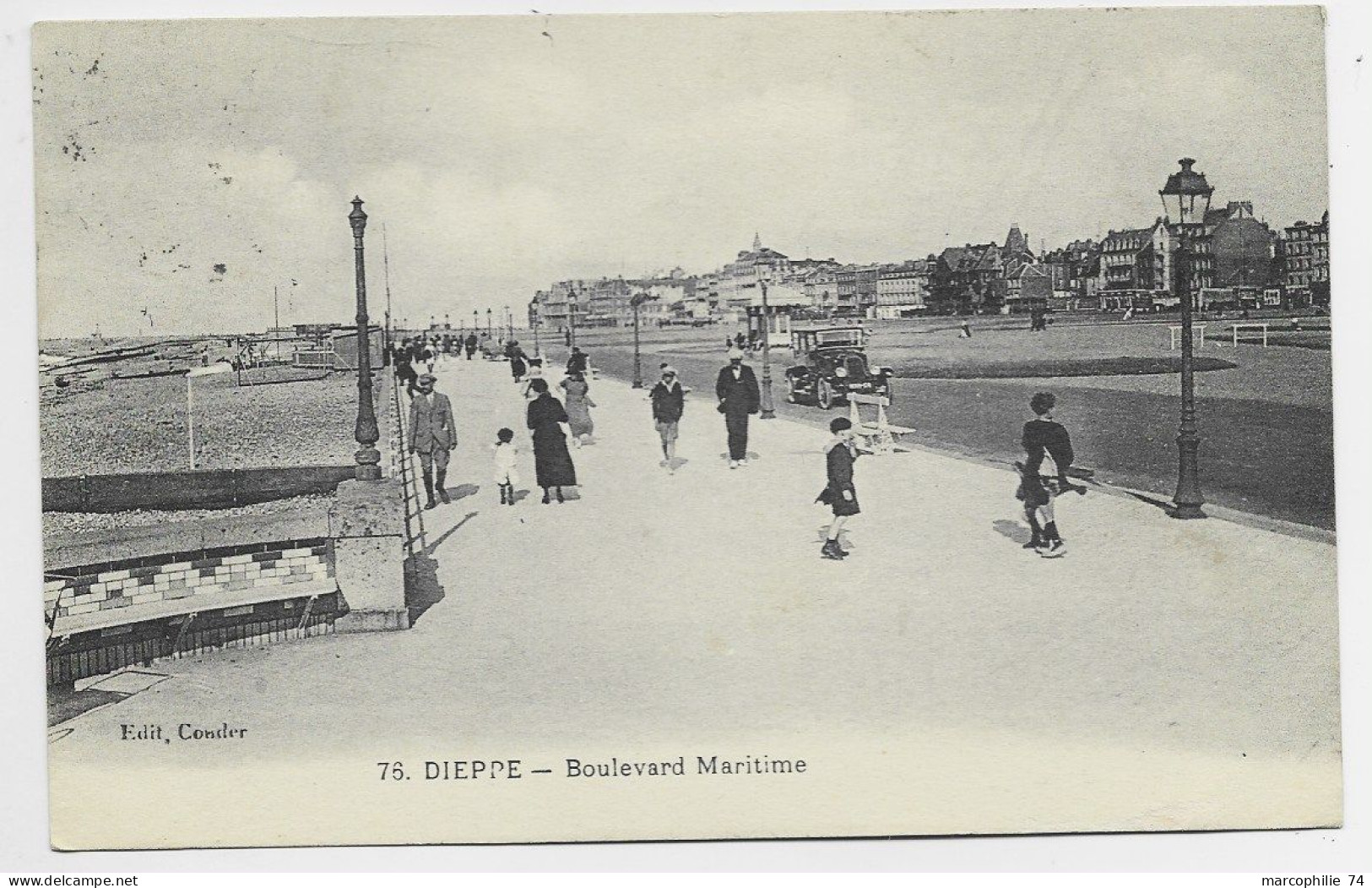 SEMEUSE 15C BRUN  CARTE DIEPPE AMBULANT PARIS A DIEPPE 23.9.30 A - Railway Post