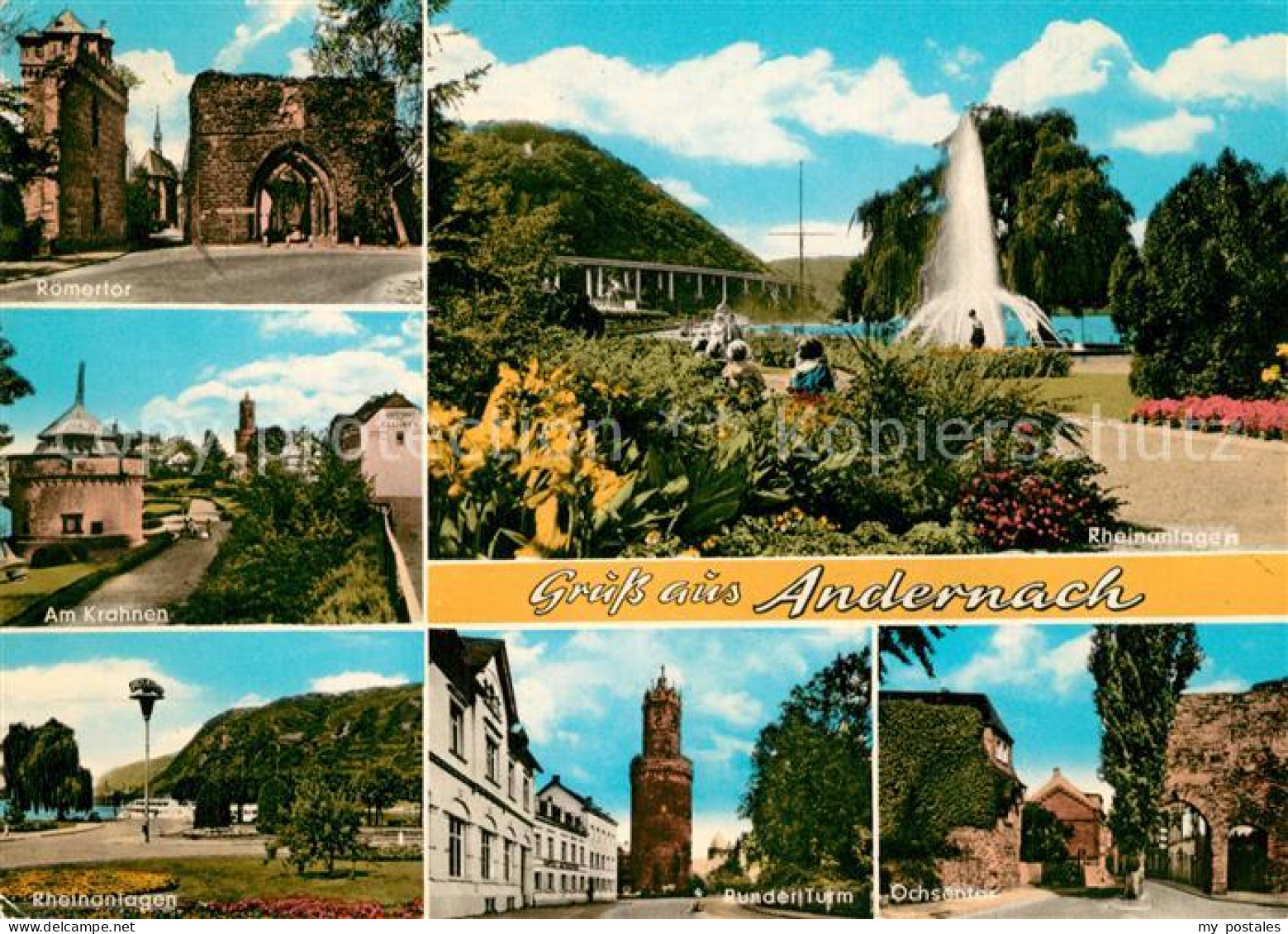 73311319 Andernach Roemertor Rheinanlagen Krahnen Runder Turm Ochsentor Andernac - Andernach