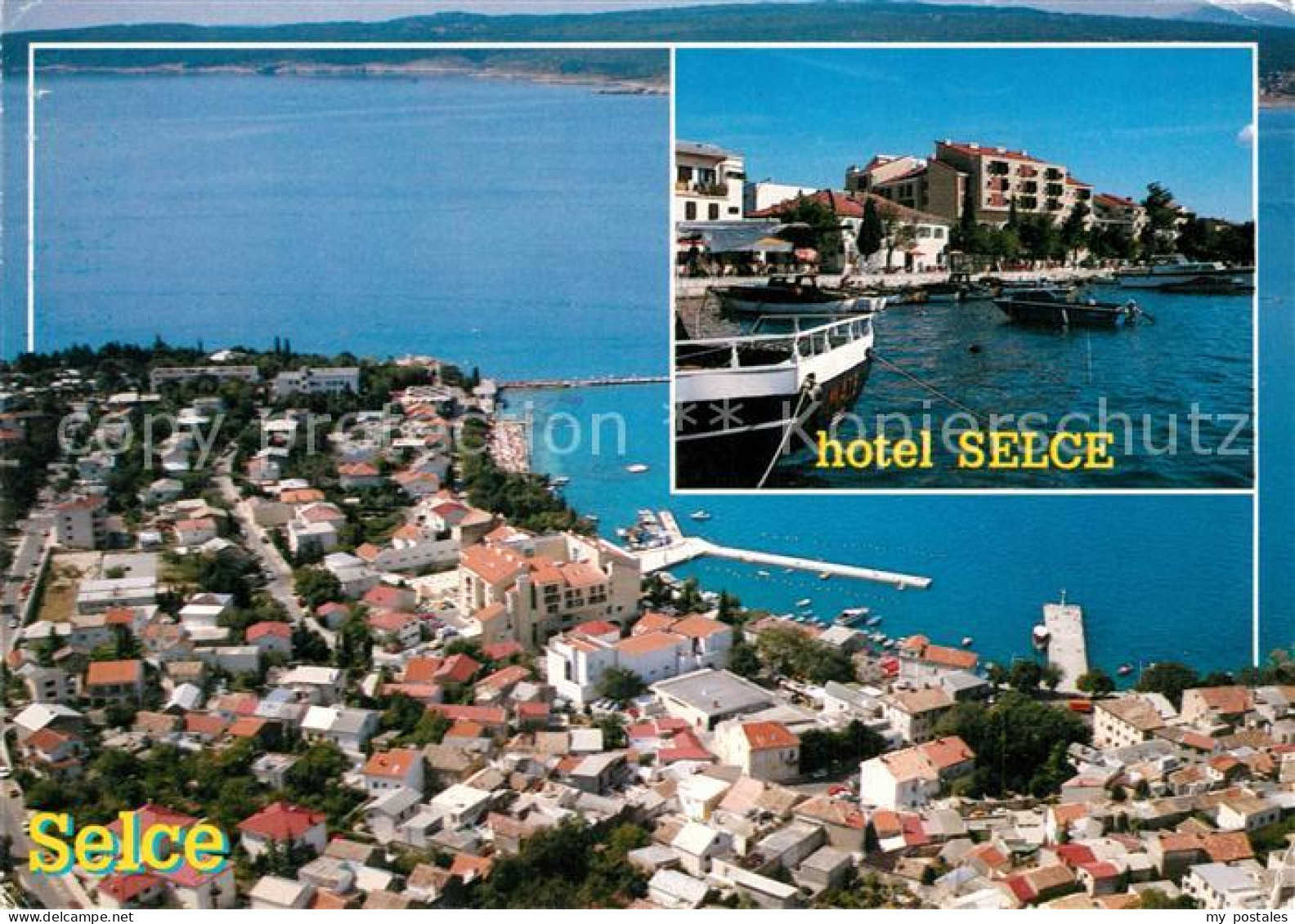 73311088 Selce Crikvenica Hotel Am Hafen Fliegeraufnahme Selce Crikvenica - Croatie