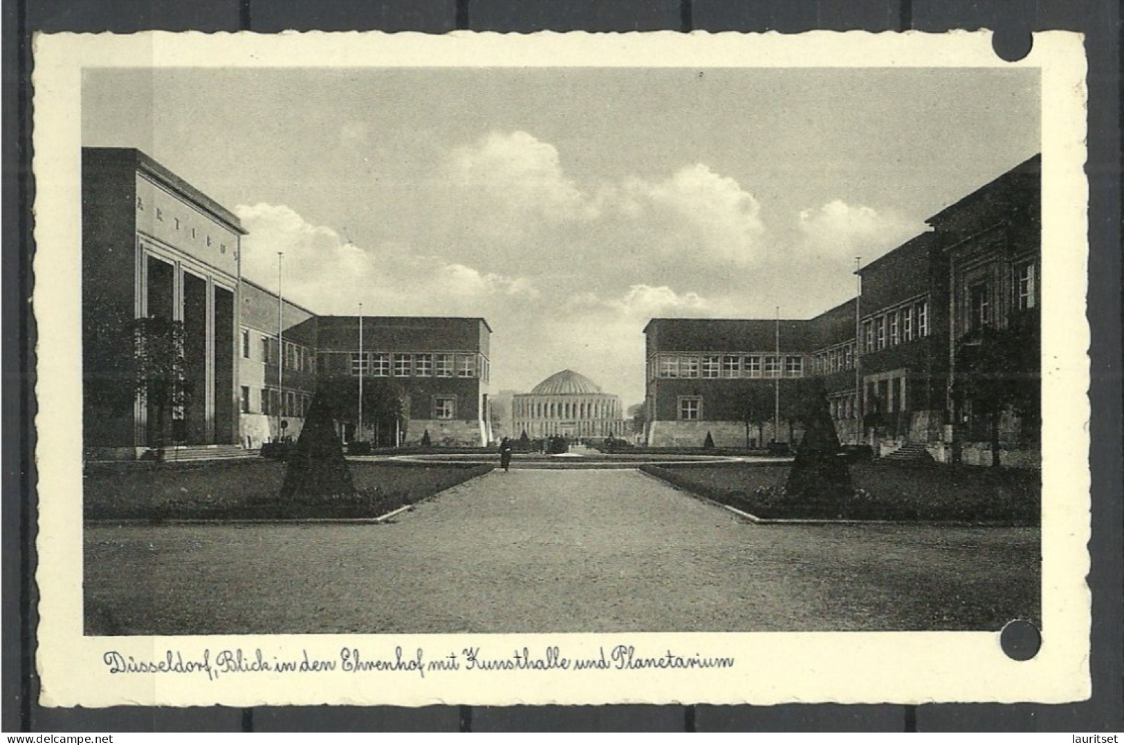 Deutschland DÜSSELDORF Blick In D. Ehrenhof Mit Kunsthalle Und Planetarioum. Int Leipziger Messe Werbestempel. NB! Holes - Duesseldorf