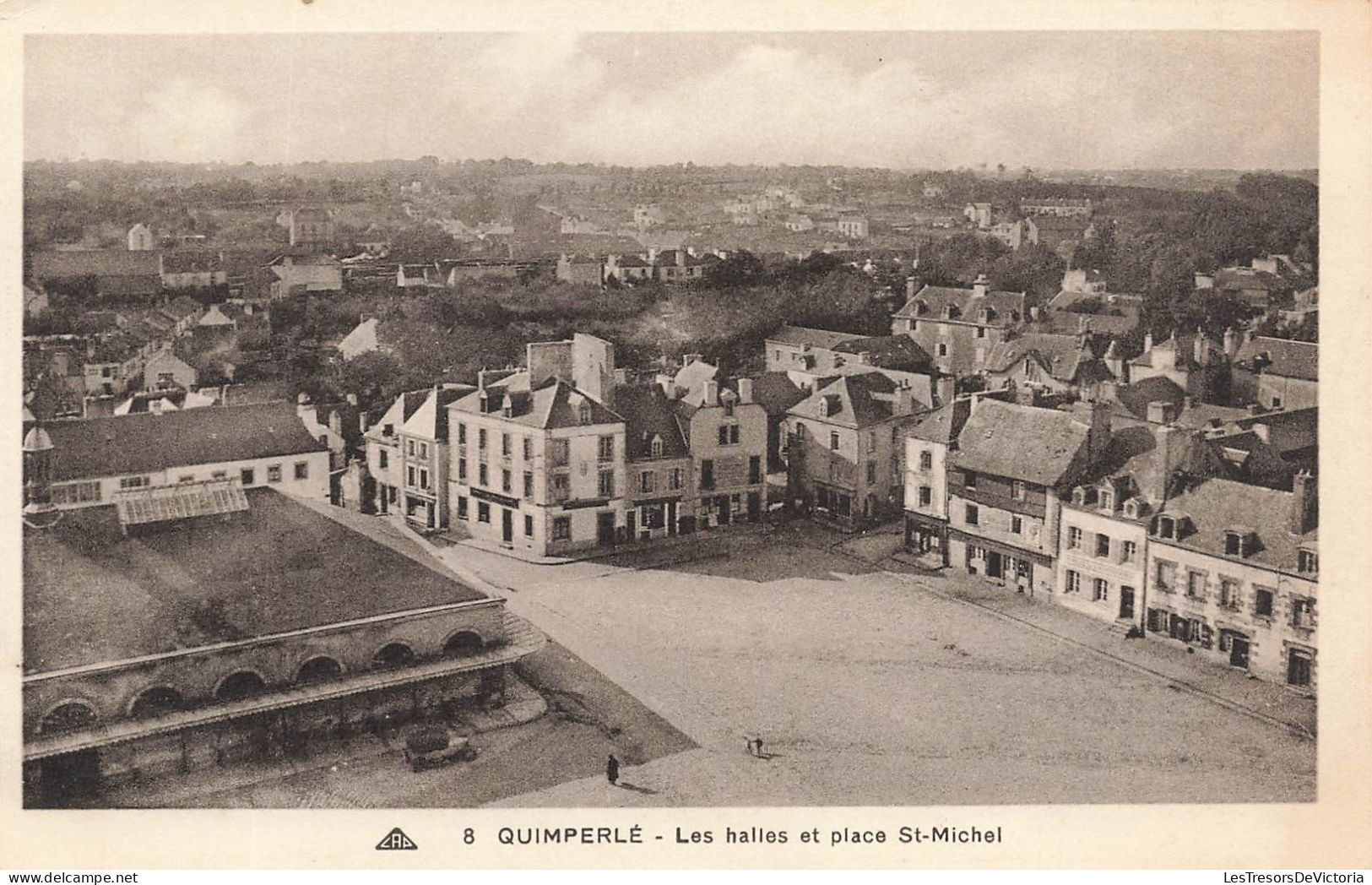 FRANCE - Quimperlé - Les Halles Et Place Saint Michel - Carte Postale Ancienne - Quimperlé