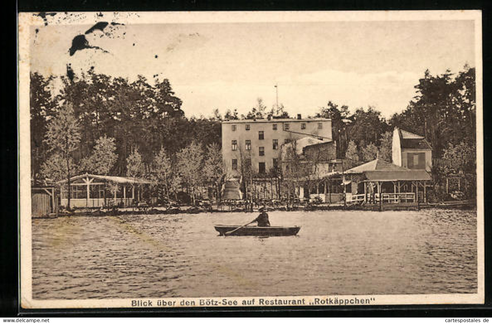 AK Strausberg, Restaurant Rotkäppchen Aug. Reschke, Mit Ruderpartie Im Bötz-See  - Strausberg