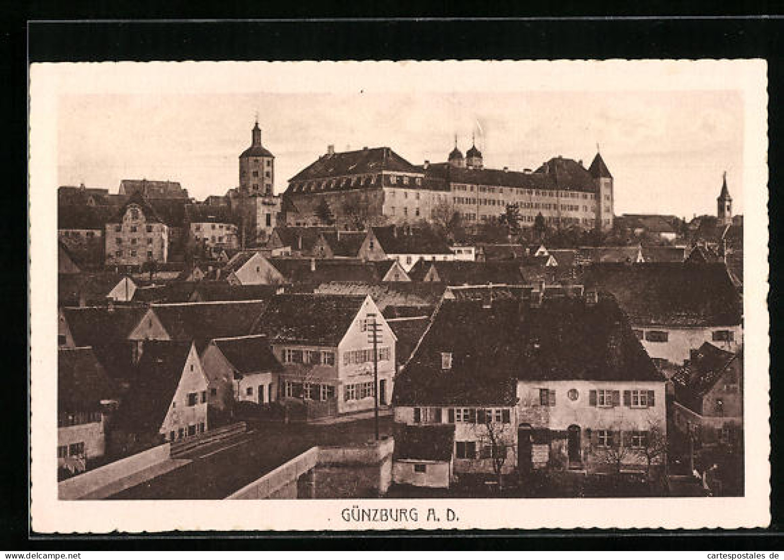 AK Günzburg A. D., Teilansicht Mit Schloss  - Guenzburg