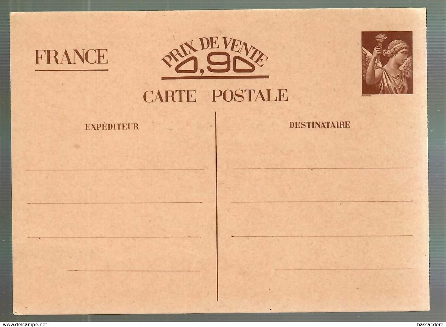 80110 -  IRIS  0,90 - Cartes Postales Types Et TSC (avant 1995)