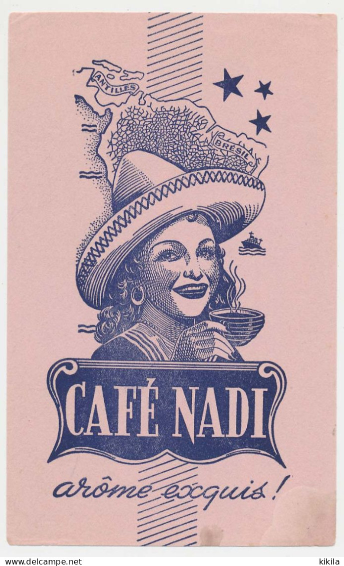 Buvard 12.9 X 21 Café NADI Antilles Brésil - Koffie En Thee