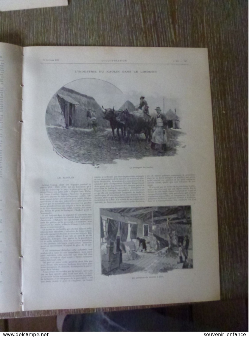 L'Illustration Octobre 1898 Industrie Du Kalolin Dans Le Limousin Grève Paris Saint Maur De Glanfeuil Vente Zola - 1850 - 1899
