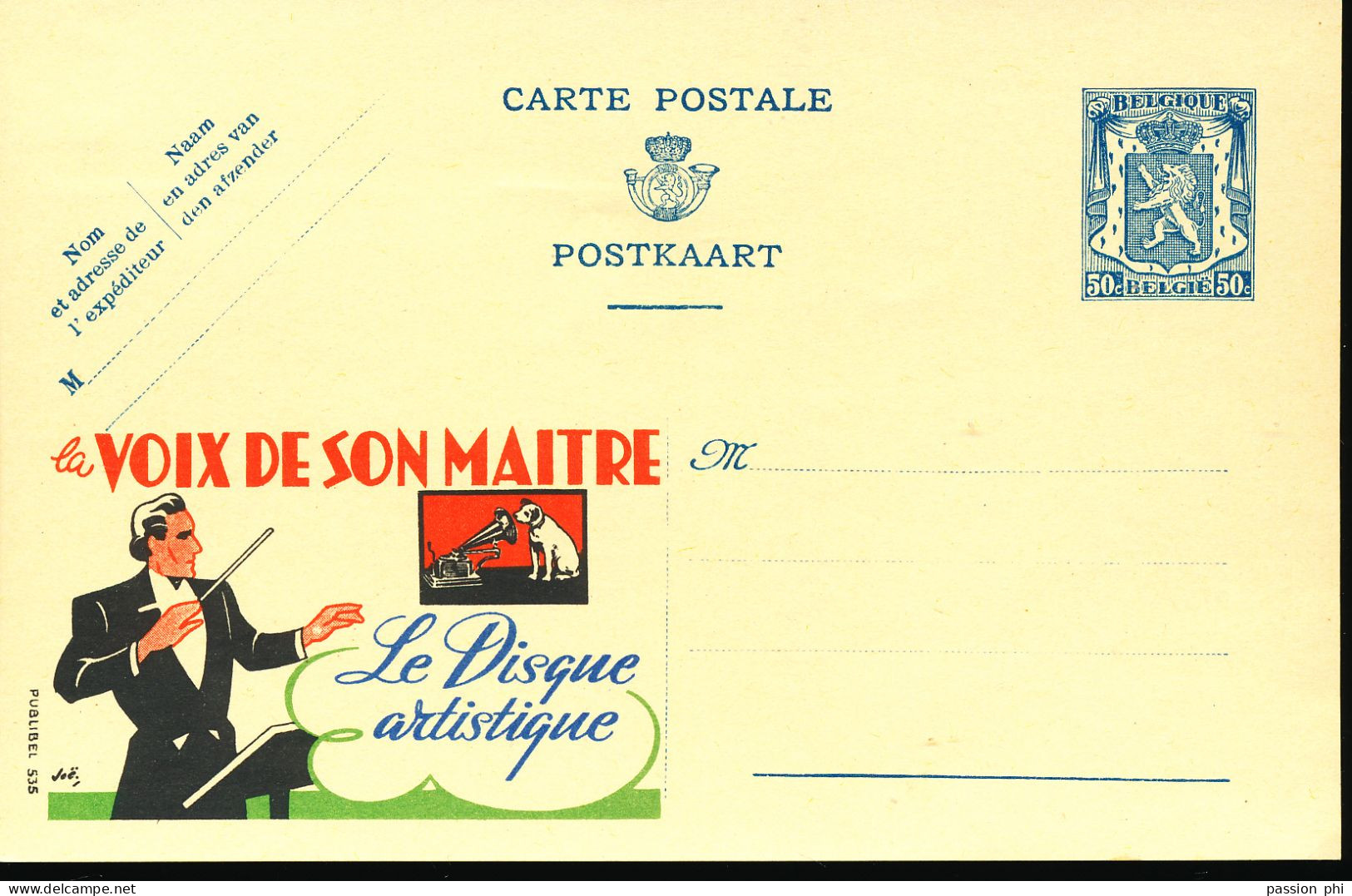 BELGIUM PPS 50C BLUE "SCEAU D'ETAT" SBEP PUBLIBEL 535 UNUSED - Publibels