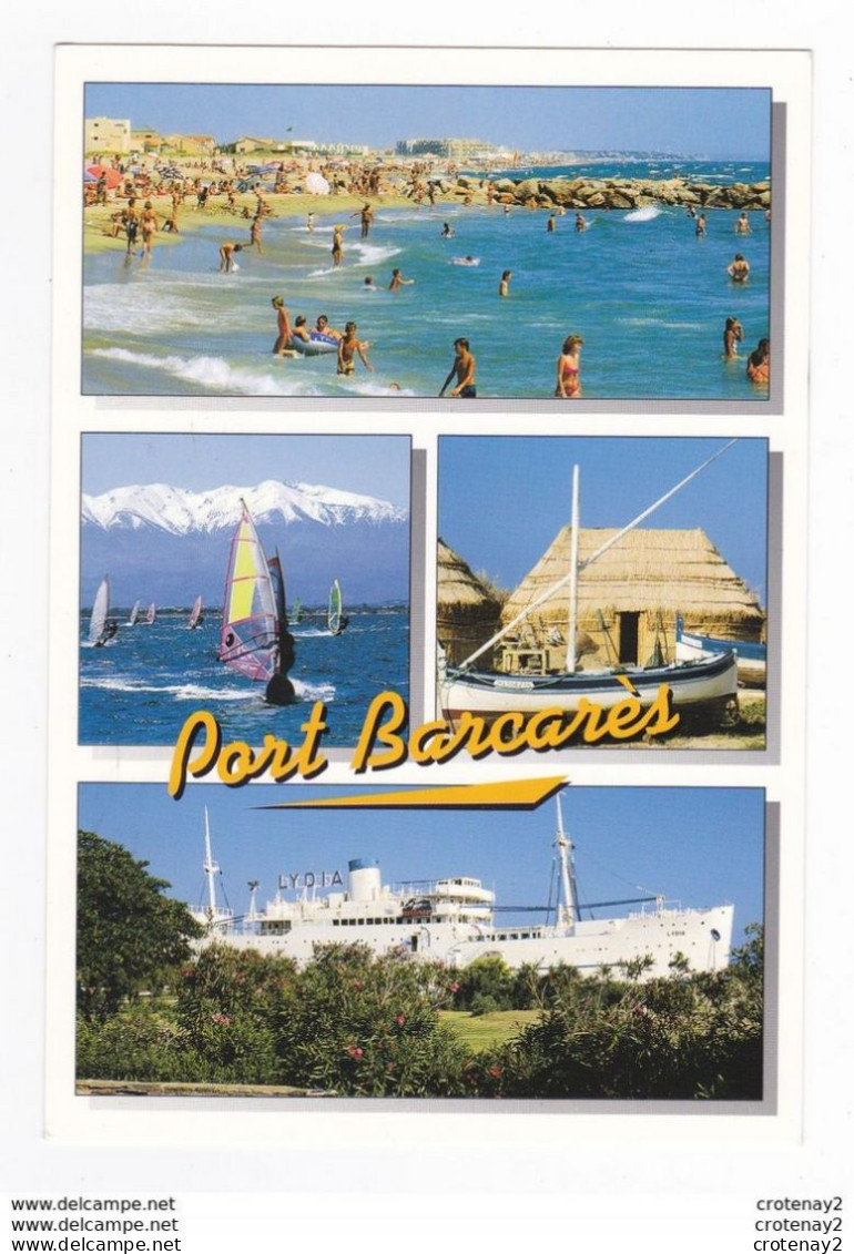 66 PORT BARCARES Multivues En 2001 Le Lydia Baignade Planches à Voile Barque De Pêche éditions SL - Port Barcares