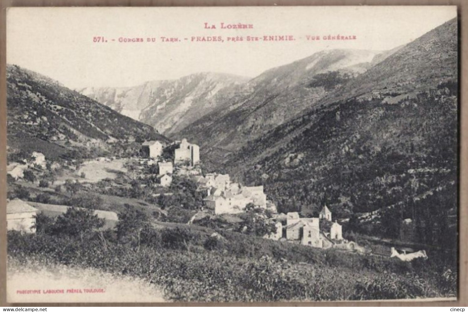 CPA 48 - PRADES - Prades , Près SAINTE ENIMIE - Vue Générale - TB PLAN D'ensemble Du Village Avec Détails Maisons - Andere & Zonder Classificatie