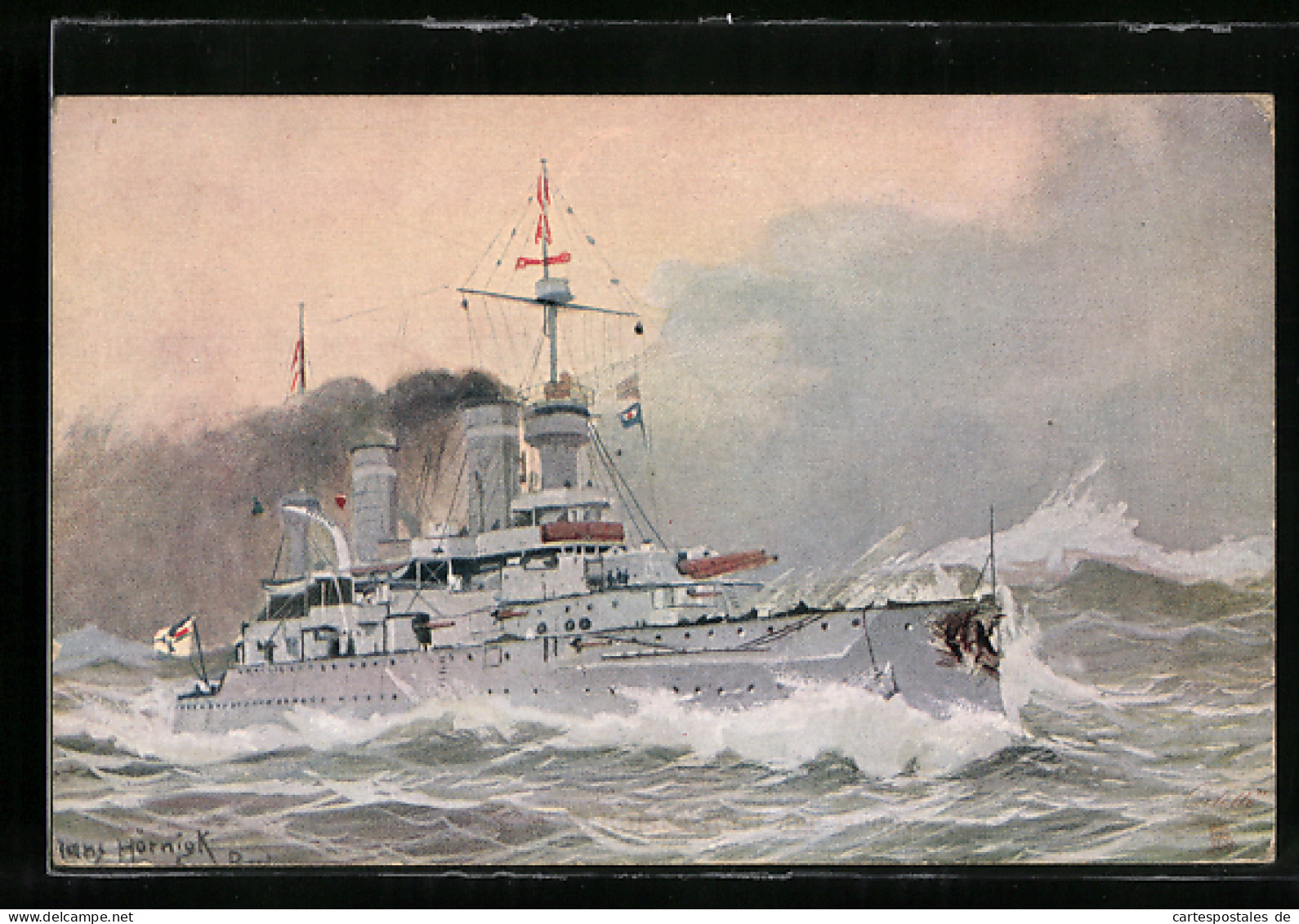 AK Kriegsschiff S. M. S. Kaiser Karl Der Grosse Auf Hoher See  - Guerre