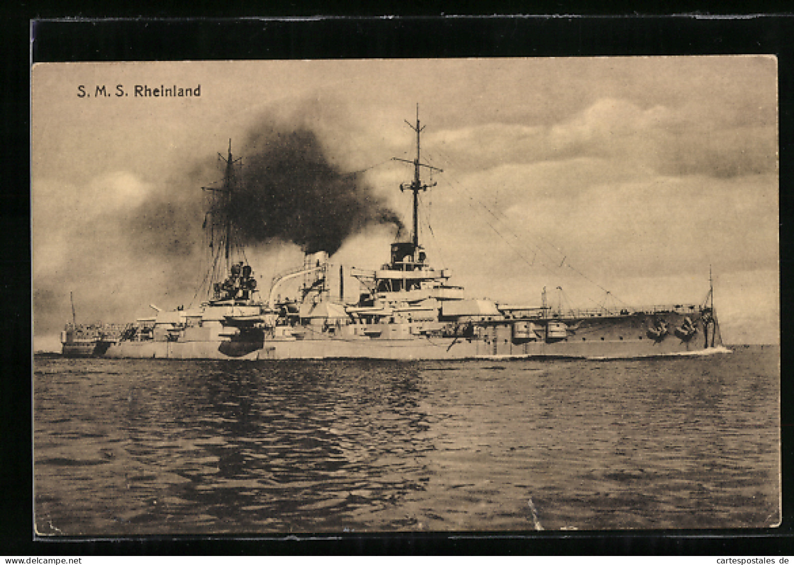 AK Kriegsschiff S.M.S. Rheinland Unter Volldampf  - Guerra