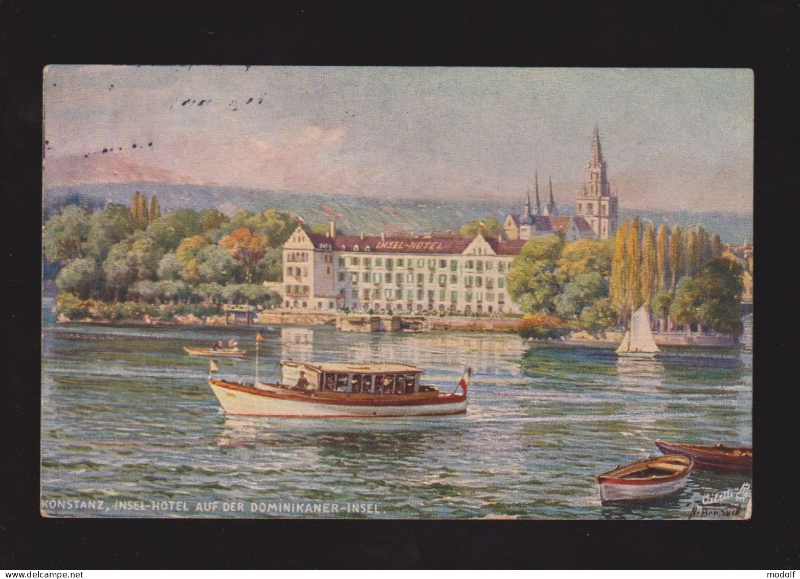 CPA - 18 - Allemagne - Konstanz - Insel-Hotel Auf Der Dominikaner-Insel - Illustration Signée - Tuck/Oilette - 1913 - Konstanz