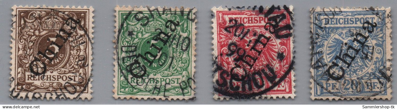 Deutsche Auslandspostämter China Michel-Nr. (Lot Aus) 1 - 4 II Gestempelt - China (kantoren)