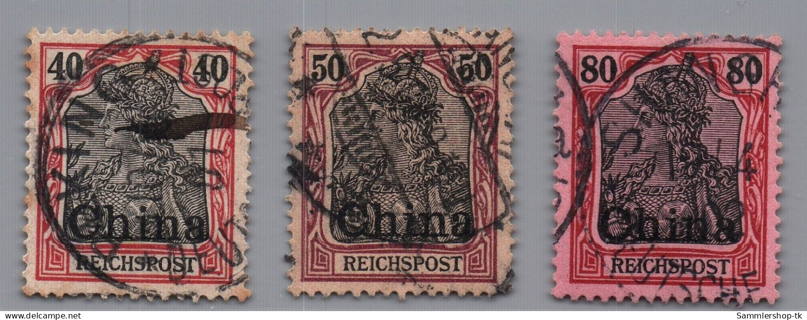 Deutsche Auslandspostämter China Michel-Nr. 21 - 23 Gestempelt - Deutsche Post In China