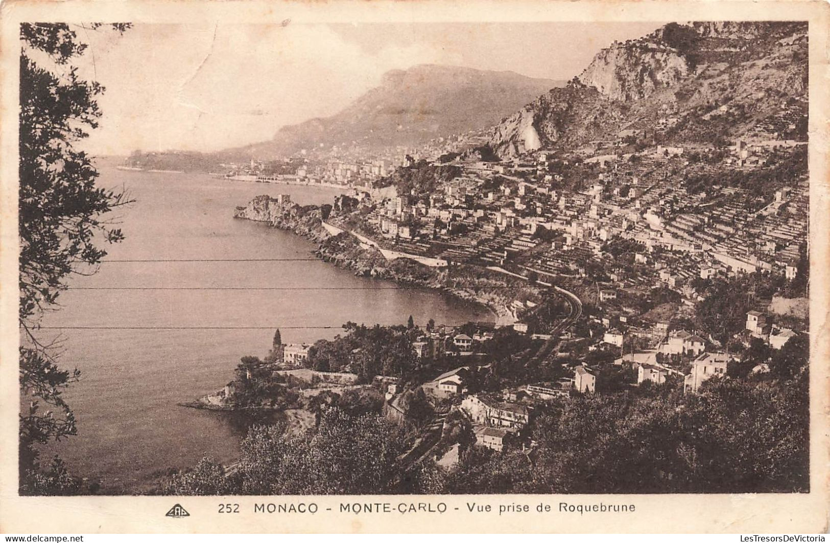 MONACO - Monte-Carlo - Vue Prise De Roquebrune - Carte Postale Ancienne - Monte-Carlo