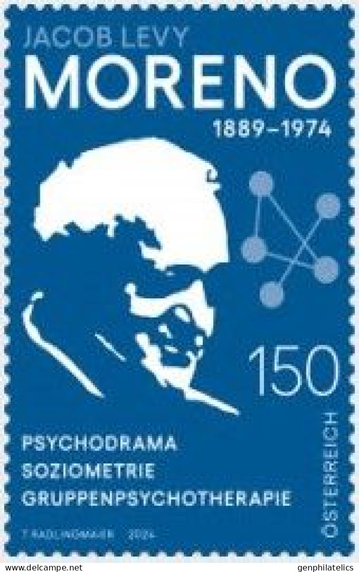 AUSTRIA 2024 PEOPLE Famous Scientists. Jacob Levy Moreno - Fine Stamp MNH - Unused Stamps