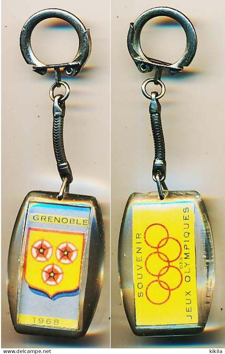 Porte-clefs "Grenoble Trois Roses" X° Jeux Olympiques D'Hiver De Grenoble 1968 Olympic Games 68 - Other & Unclassified